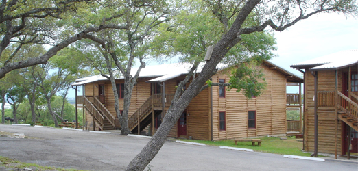 Front of Log Cabins